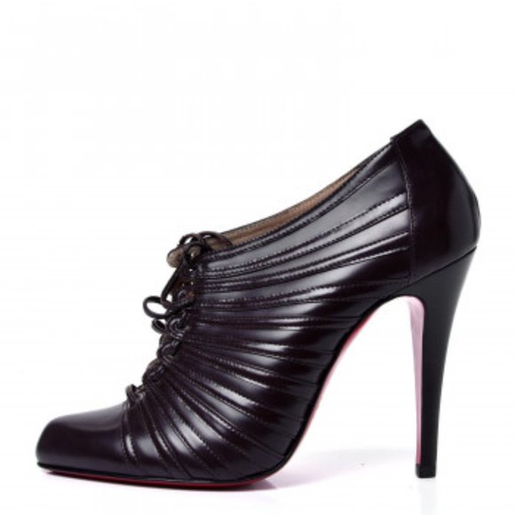 CHRISTIAN LOUBOUTIN BROWN INVERNESS APOLLO BOOTIES - Picture 2 of 8